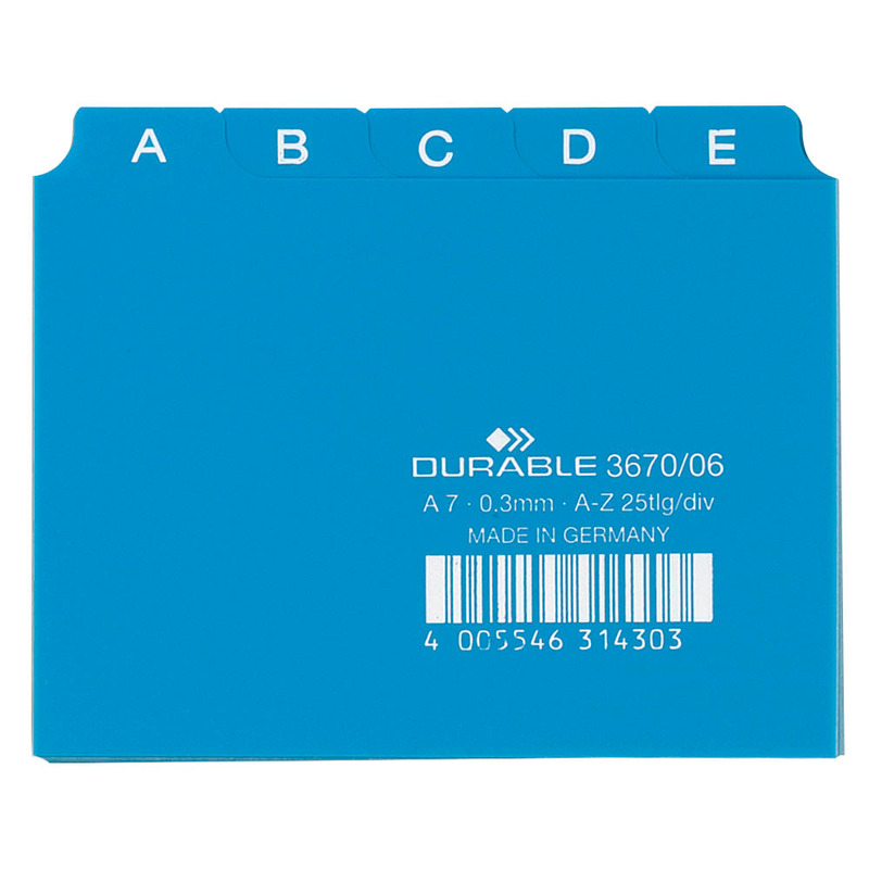 DURABLE Karteikartenregister A-Z blau