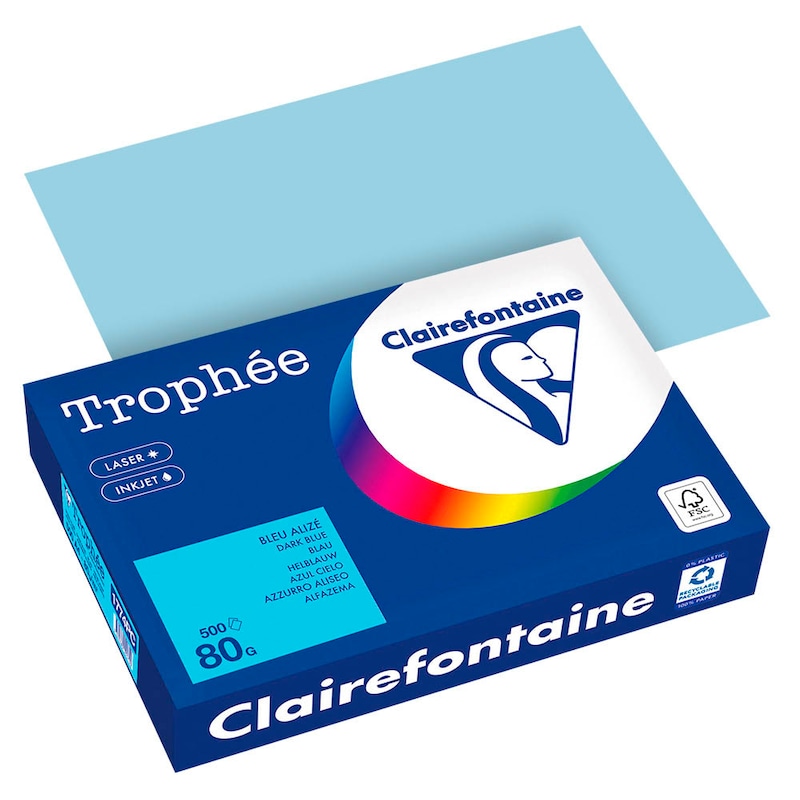 Clairefontaine Kopierpapier Trophée blau DIN A4 80 g/qm 500 Blatt