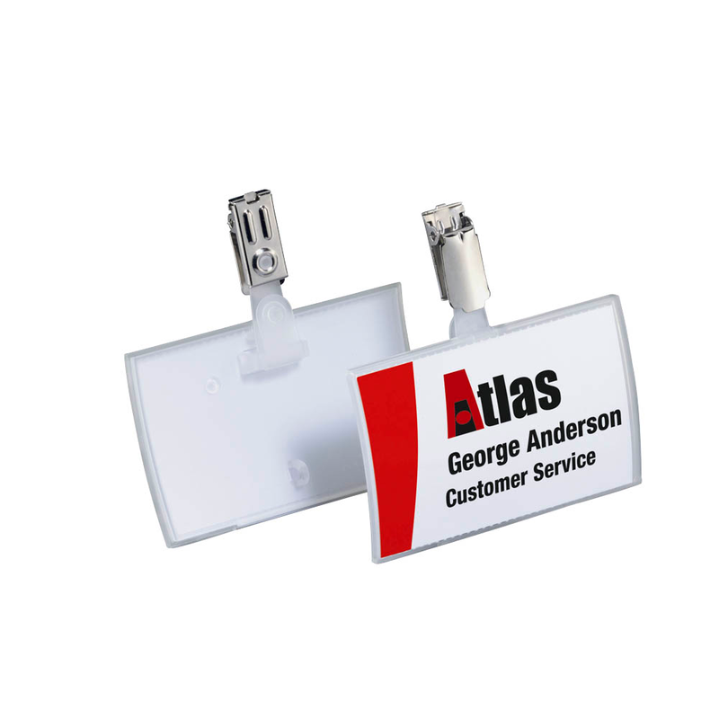 DURABLE Click Fold Namensschilder mit Clip 9,0 x 5,4 cm, 25 St.