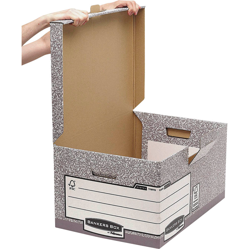 Bankers Box Archivboxen Bankers Box grau/weiß, 10 St.