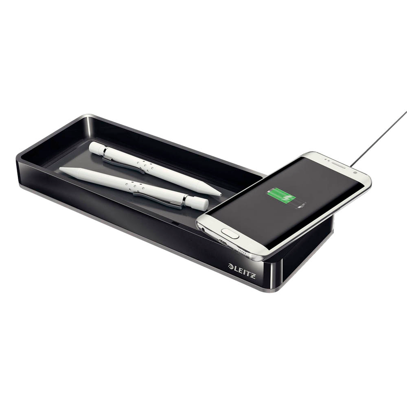 LEITZ Stiftablage Duo Colour schwarz/grau Polystyrol 26,6 x 10,1 x 2,8 cm