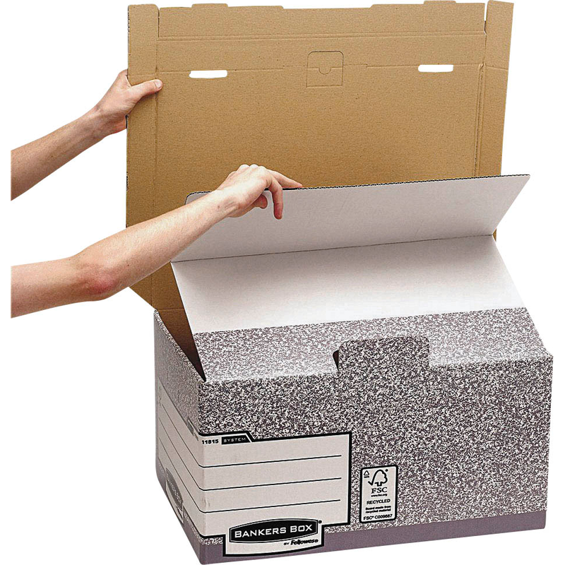 Bankers Box Archivboxen Bankers Box grau/weiß, 10 St.