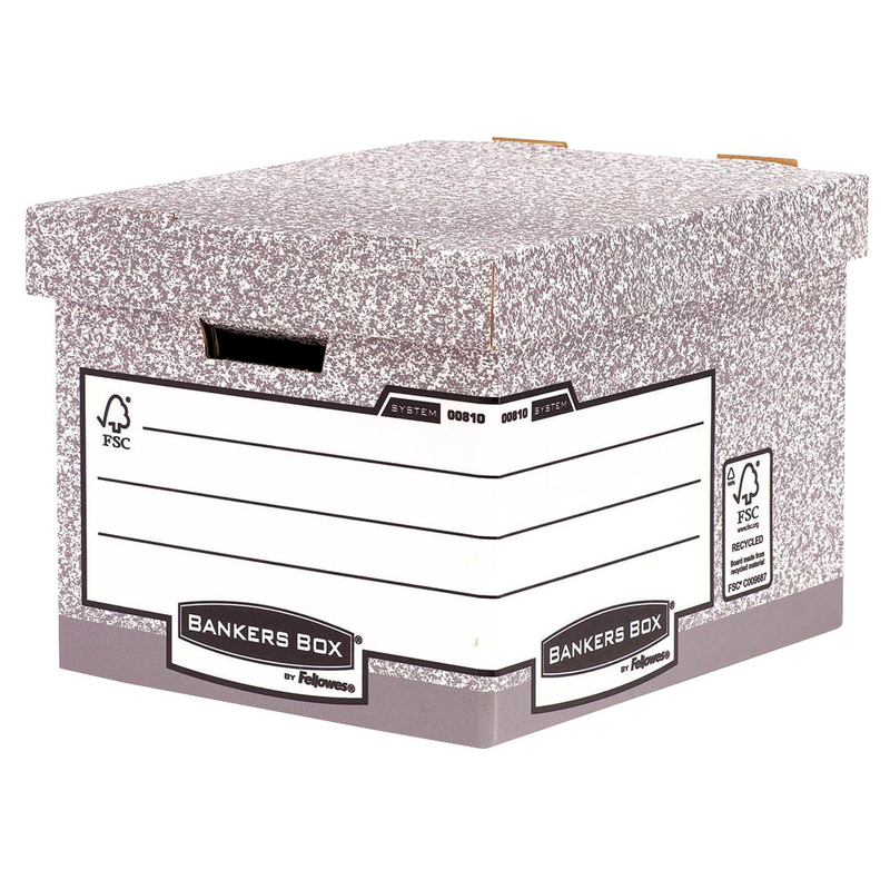Bankers Box Archivboxen Bankers Box grau 33,5 x 40,4 x 29,2 cm, 10 St.