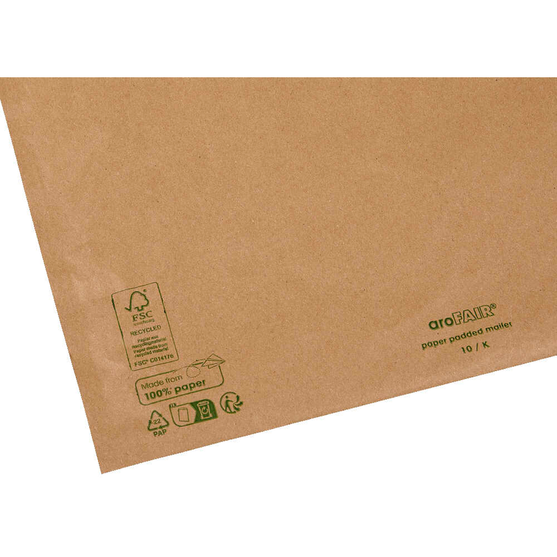 aroFAIR® Polstertaschen Gr. 10/K braun für DIN B3 34,0 x 47,5 cm, 50 St.