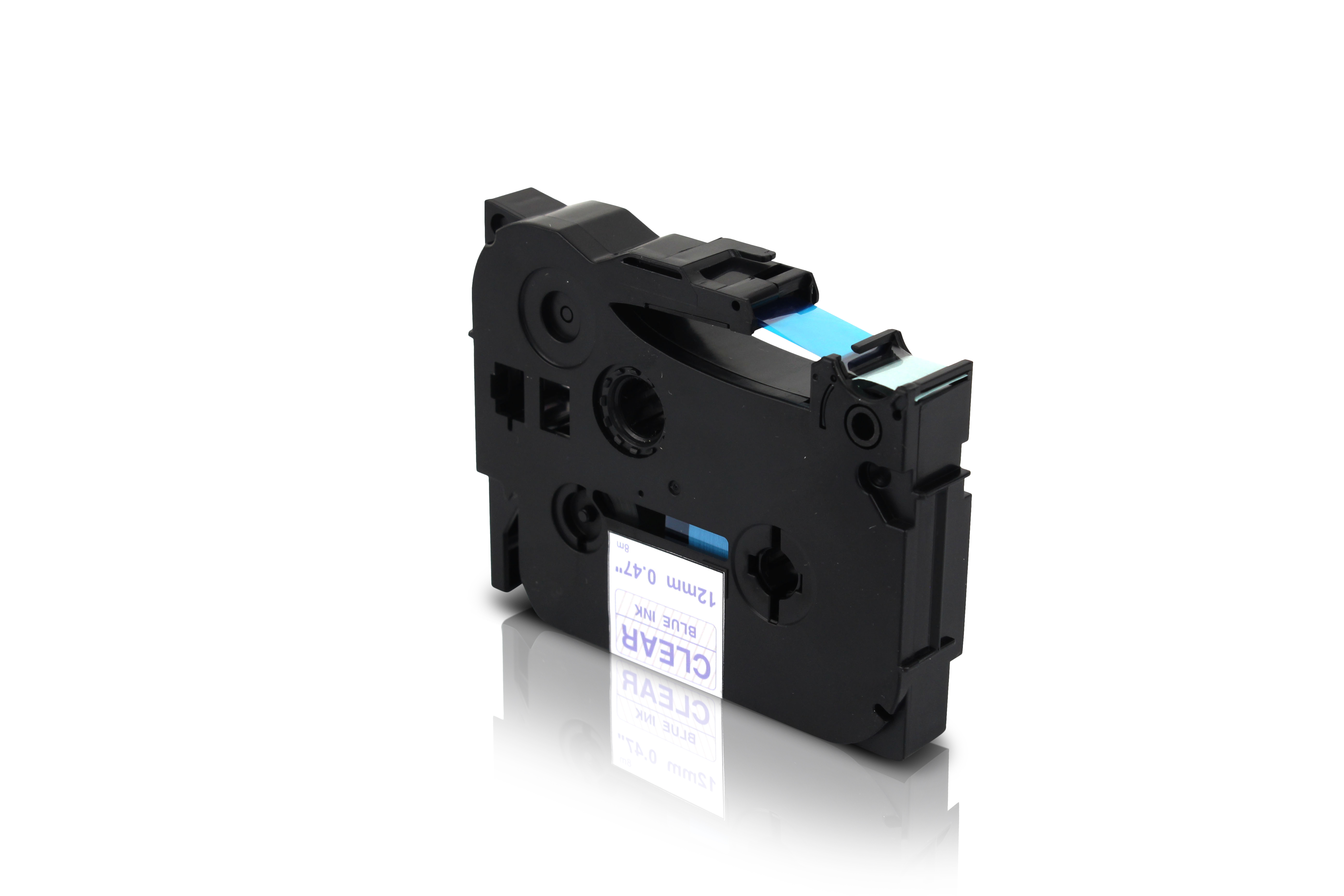 Alternativ zu Brother TZe-133 P-Touch Schriftband 12mm blau/transparent (10er Pack)