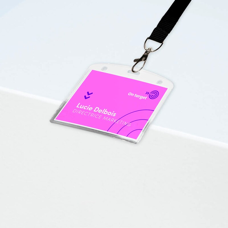 AVERY Zweckform Namensschilder mit Textilband 9,0 x 6,0 cm, 1 Set