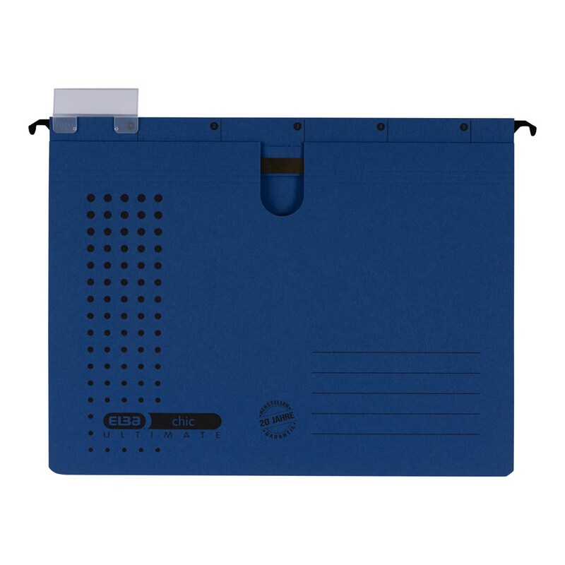 ELBA Hängehefter chic ULTIMATE Karton dunkelblau DIN A4 1x kaufmännische Heftung, 5 St.