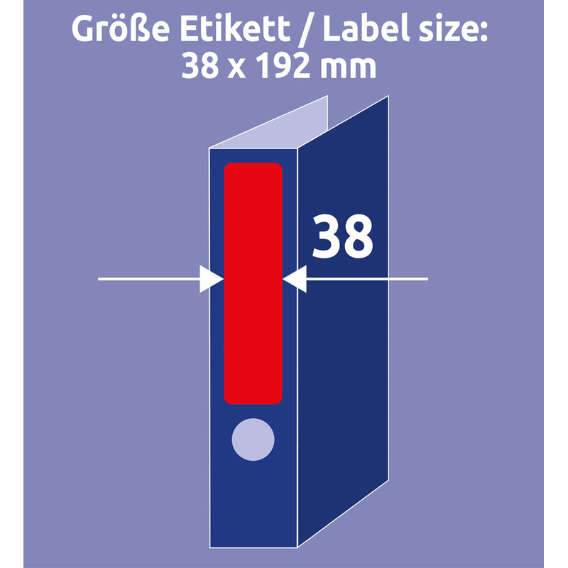 AVERY Zweckform Ordneretiketten L4762-20 rot, 20 Blatt