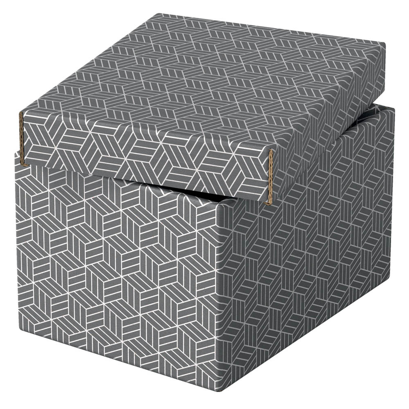 Esselte Home Aufbewahrungsboxen 6,5 l grau 20,0 x 25,5 x 15,0 cm, 3 St.