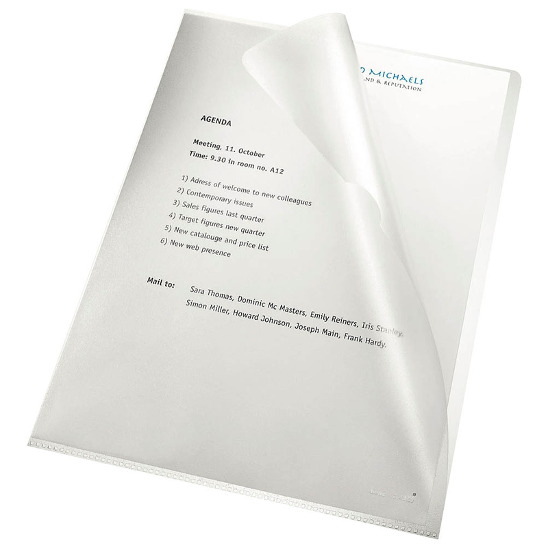 bene Sichthüllen DIN A4 transparent genarbt 0,11 mm, 25 St.