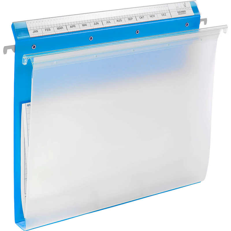 BOI Patienten-Dokumentations-Hängemappe 2-Ringe Click 2 Stationär blau Boden: 2,5 cm, 1 St.