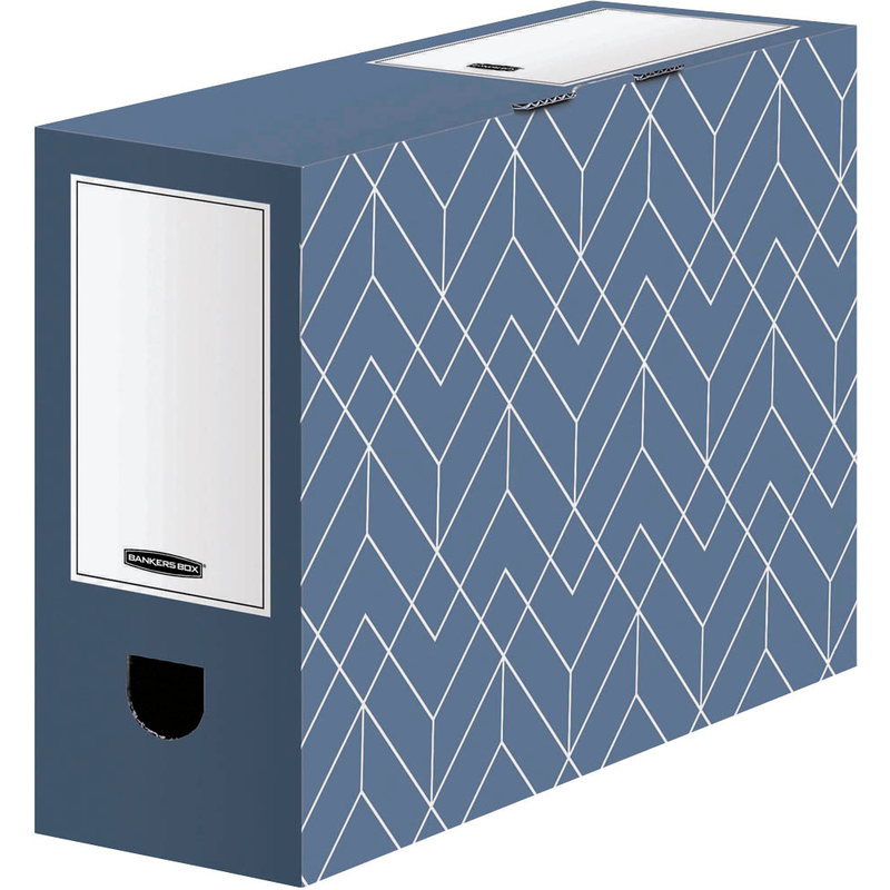 Bankers Box Archivboxen Bankers Box Décor Serie schieferblau/weiß 10,0 x 34,5 x 25,3 cm, 5 St.