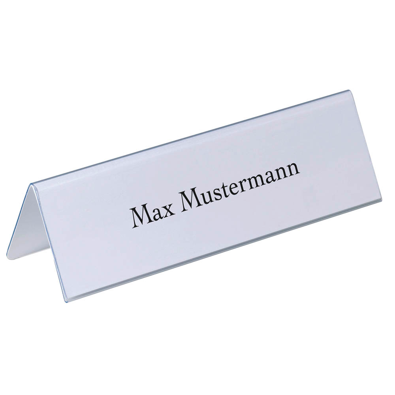 DURABLE Tischnamensschilder 8052-19 transparent 21,0 x 6,1 cm, 25 St.
