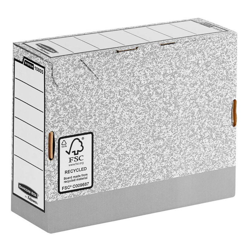Bankers Box Archivboxen Bankers Box grau 11,1 x 32,7 x 26,5 cm, 10 St.