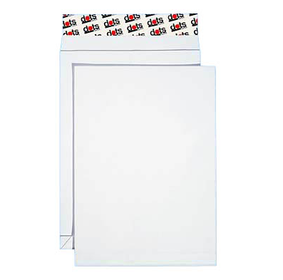 dots Faltentaschen DIN C4 ohne Fenster weiß mit 2,0 cm Falte, 50 St.