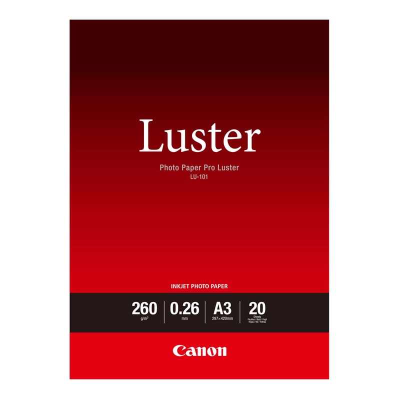 Canon Fotopapier LU-101 A3 DIN A3 hochglänzend 260 g/qm 20 Blatt