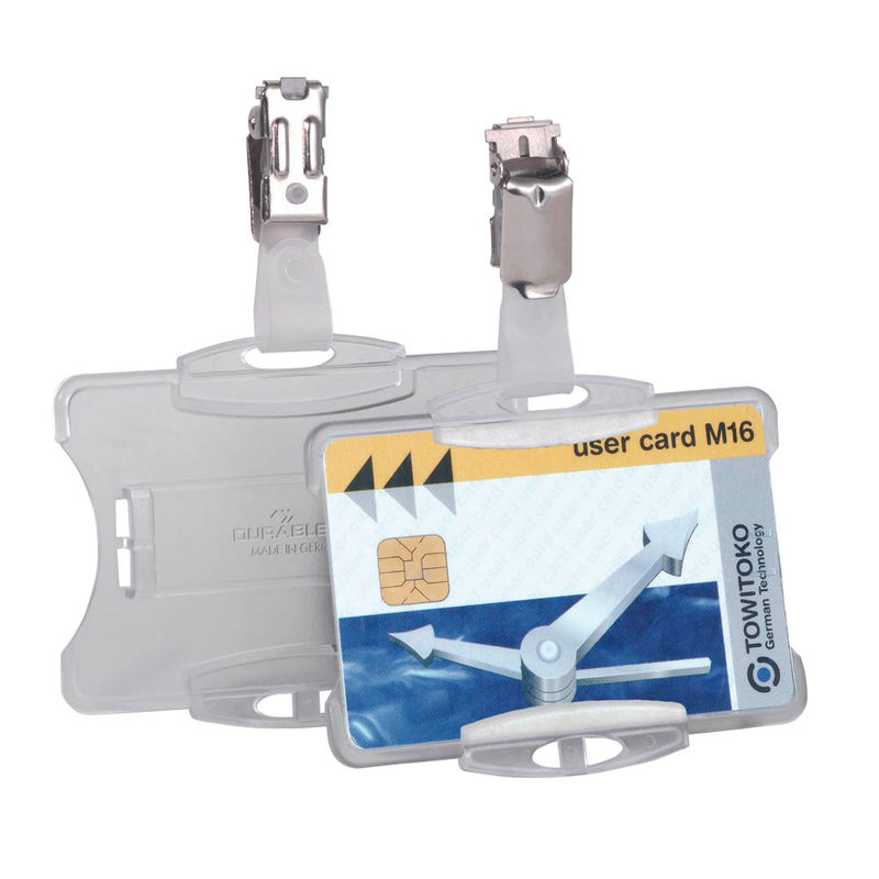 DURABLE Namensschilder mit Clip 8,5 x 5,4 cm, 25 St.