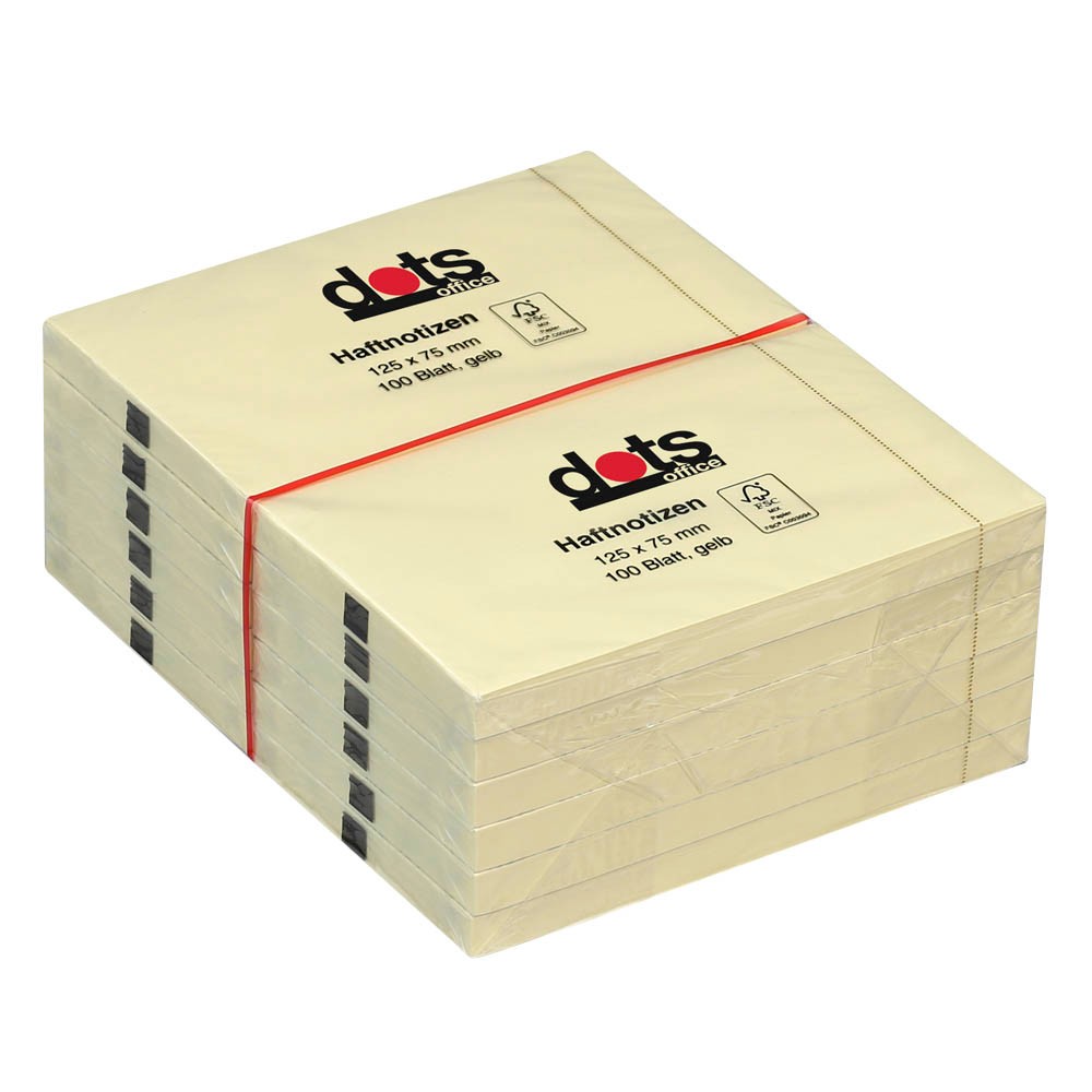dots Haftnotiz 125x75mm gelb (12er Pack)