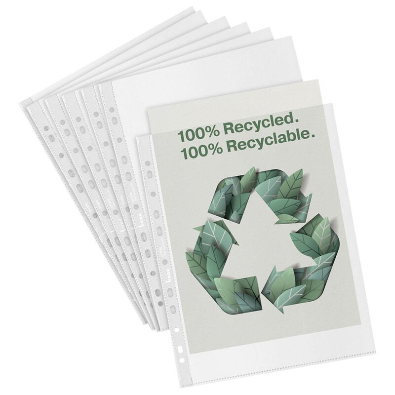 bene Prospekthüllen DIN A4 transparent genarbt 0,07 mm, 100 St.