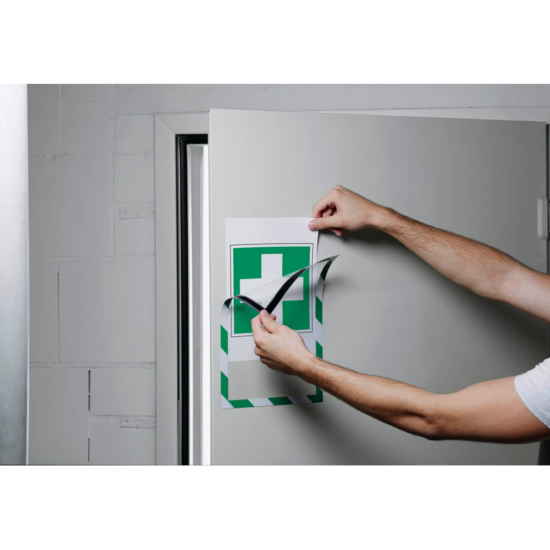 DURABLE Magnetrahmen DURAFRAME® MAGNETIC SECURITY A4 grün A4, 5 St.