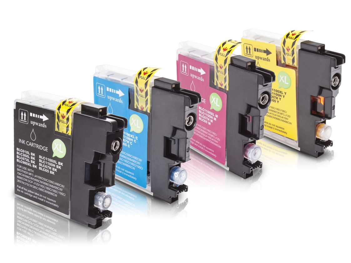 Alternativ zu Brother LC-1100 Tinten Multipack CMYK (4er Set)