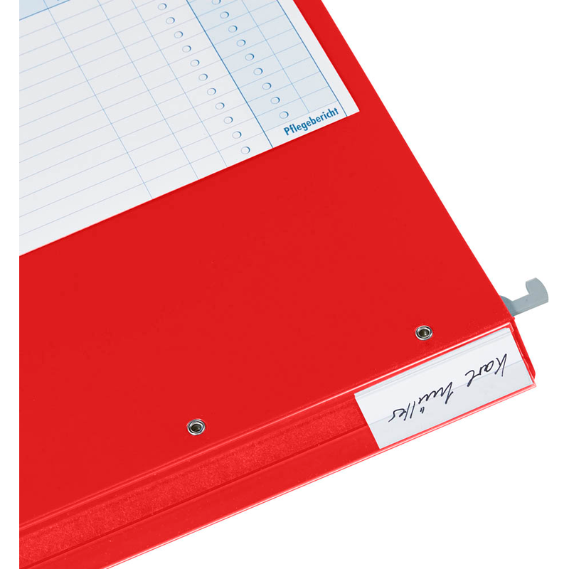 BOI Patienten-Dokumentations-Hängemappe 4-Ringe Economy Click-Line rot Boden: 3,0 cm, 1 St.