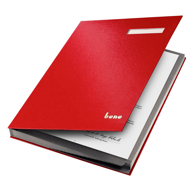 bene Unterschriftenmappe 19 Fächer rot, 1 St.