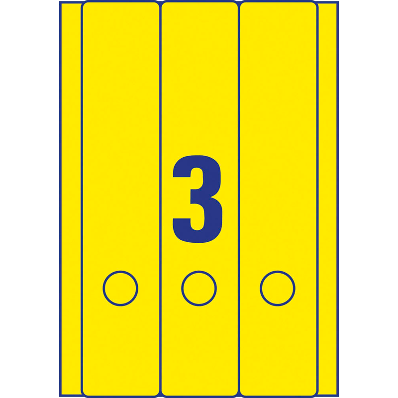 AVERY Zweckform Ordneretiketten L4755-20 gelb, 20 Blatt