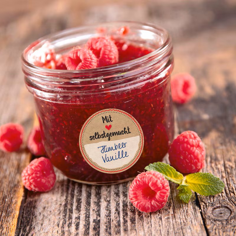 AVERY Zweckform Aufkleber 56818 Mit Liebe gemacht, 50 Etiketten