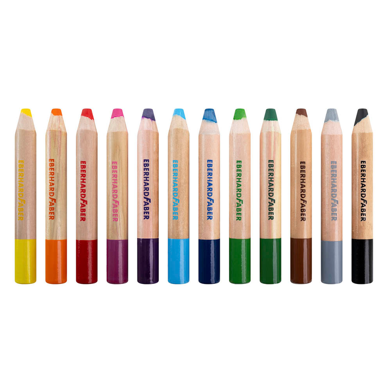 EBERHARD FABER Jumbo MiniMaxi 3in1 Buntstifte farbsortiert, 12 St.