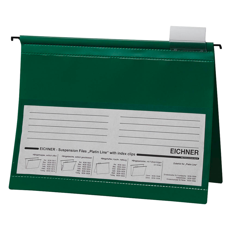 EICHNER Hängehefter Kunststoff grün DIN A4 1x kaufmännische Heftung, 10 St.