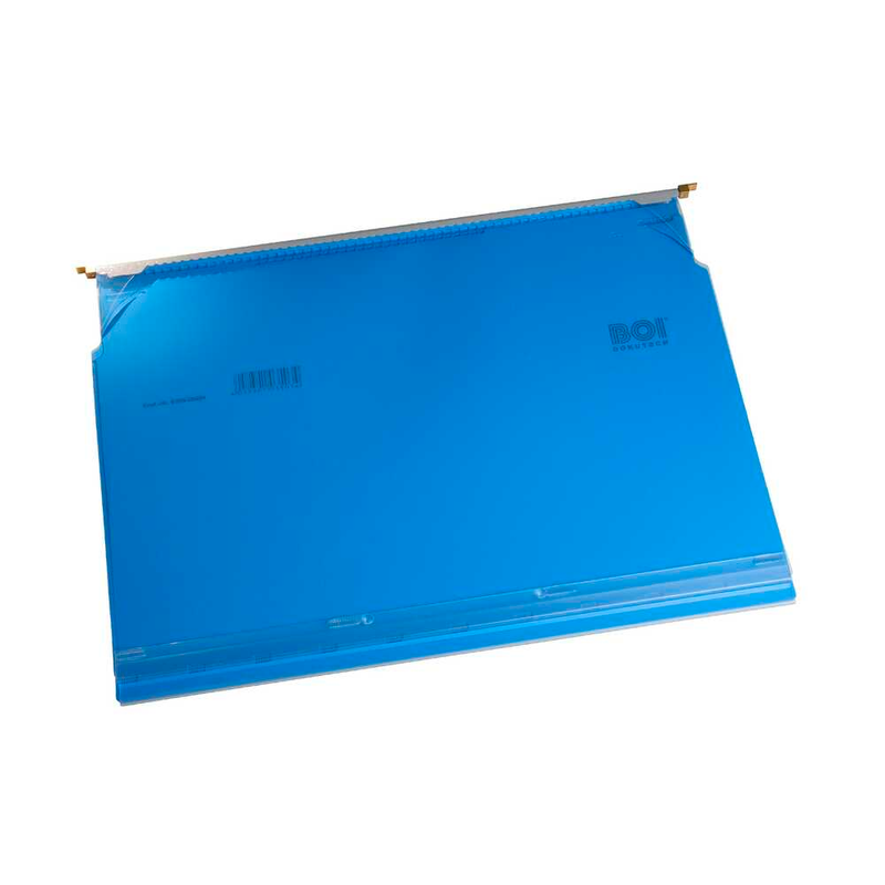 BOI Planettentaschen Kunststoff blau DIN A4 2x Klemmleiste, 10 St.