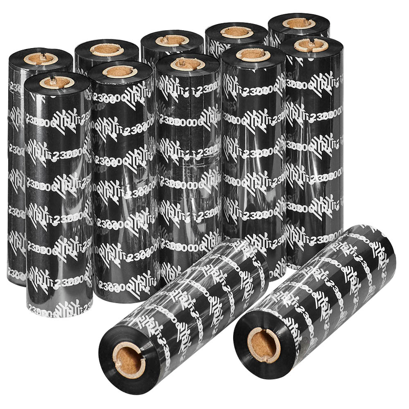 ZEBRA 5095 schwarz Thermo-Druckfolien, 12 Rollen