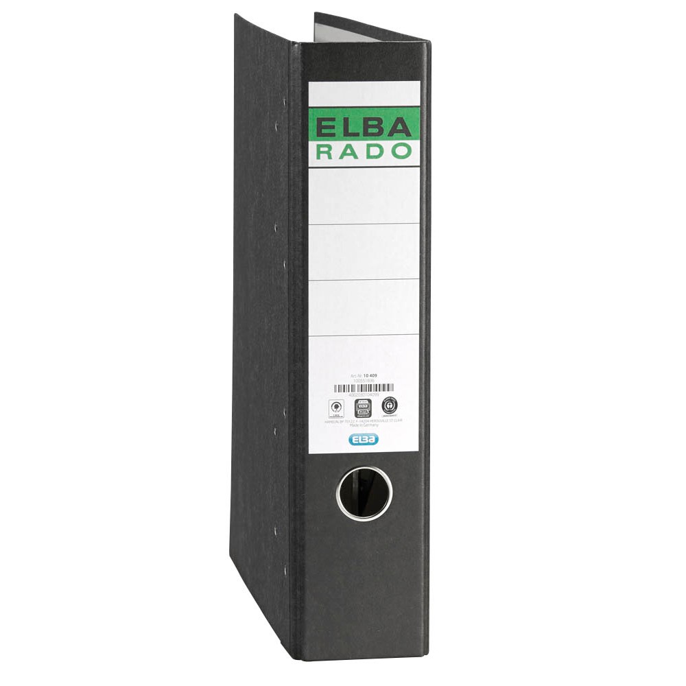 Elba Doppelordner DIN A5 quer schwarz (7,5 cm)