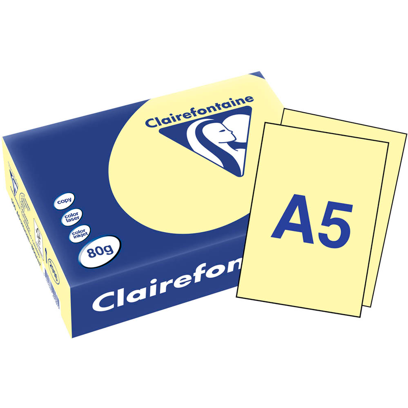 Clairefontaine Kopierpapier Trophée gelb DIN A5 80 g/qm 500 Blatt
