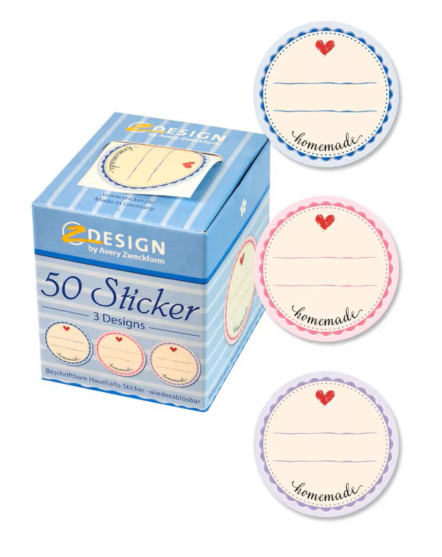 AVERY Zweckform Aufkleber 56819 Homemade, 50 Etiketten