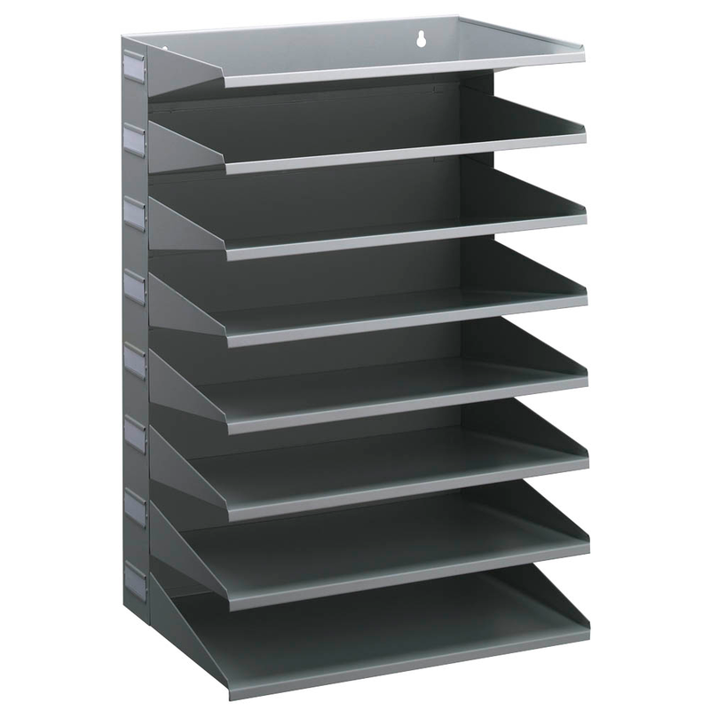 DURABLE Sortierstation grau mit 8 Fächern