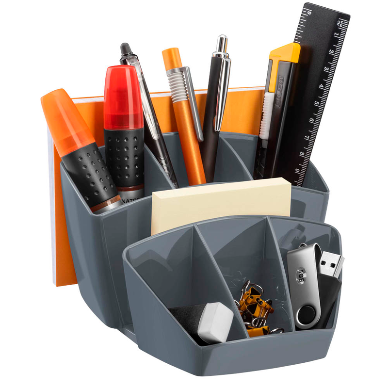 cep Schreibtisch-Organizer Mineral grau Polystyrol 6 Fächer 14,3 x 15,8 x 9,3 cm