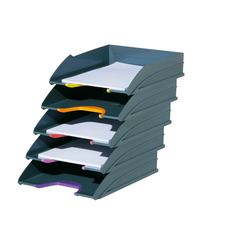 DURABLE Briefablagen VARICOLOR® dunkelgrau DIN A4, 5 St.