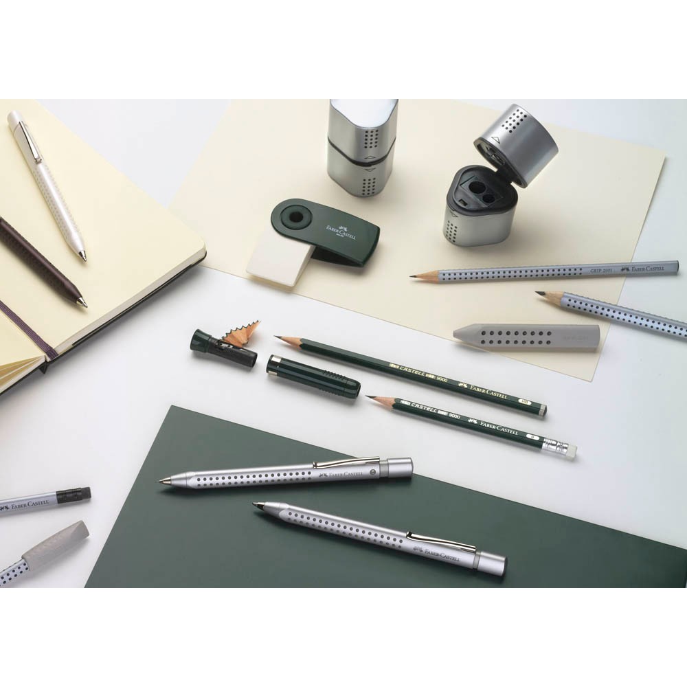 Faber-Castell Dreifachspitzdose Silber