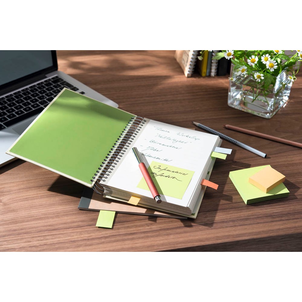 Post-it 653-1GB Recycling Notes Rainbow Haftnotizen (6 Blöcke a 100 Blatt)