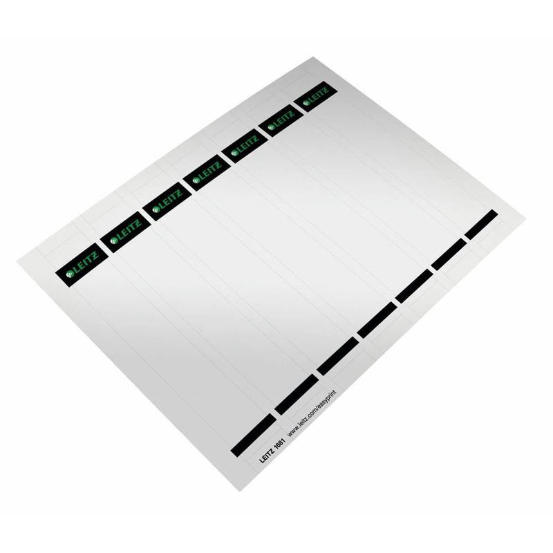 LEITZ Einsteck-Rückenschilder 1681 grau für 5,2 cm Rückenbreite, 175 St.