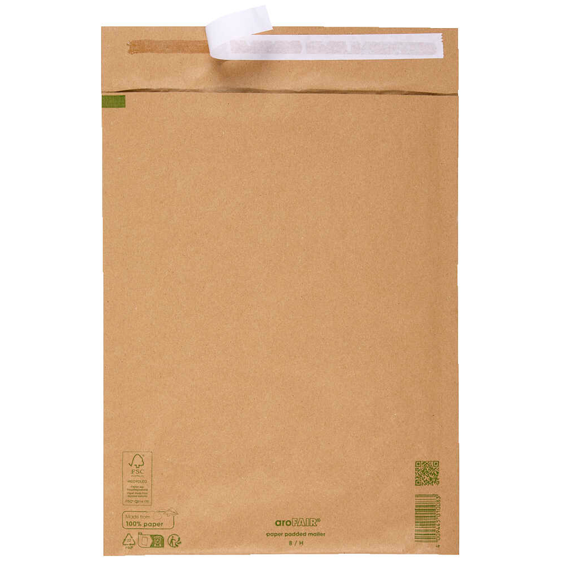 aroFAIR® Polstertaschen Gr. 8/H braun für DIN C4, 100 St.