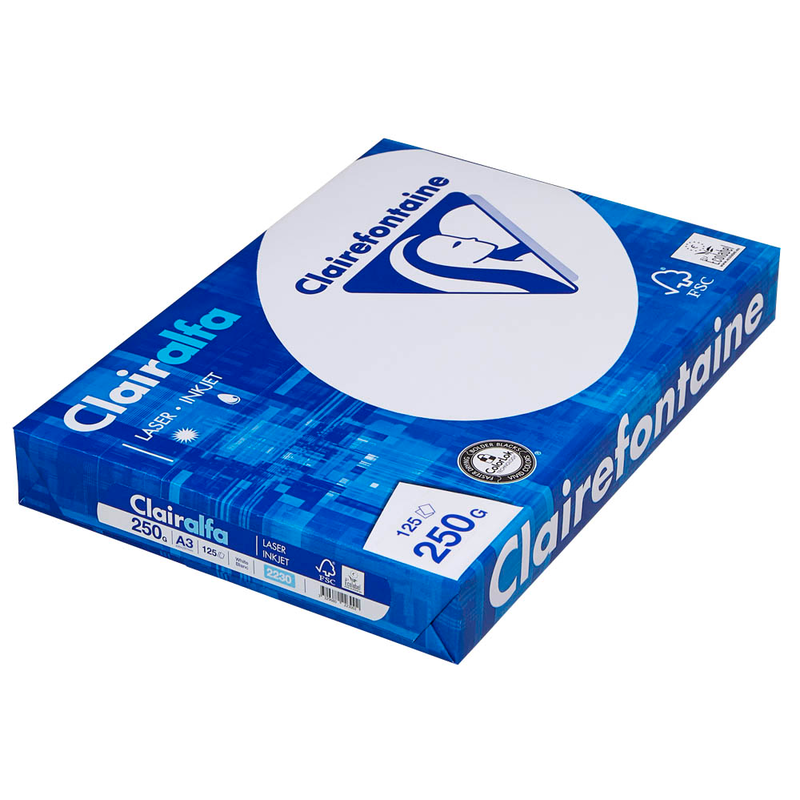 Clairefontaine Kopierpapier Clairalfa DIN A3 250 g/qm 125 Blatt