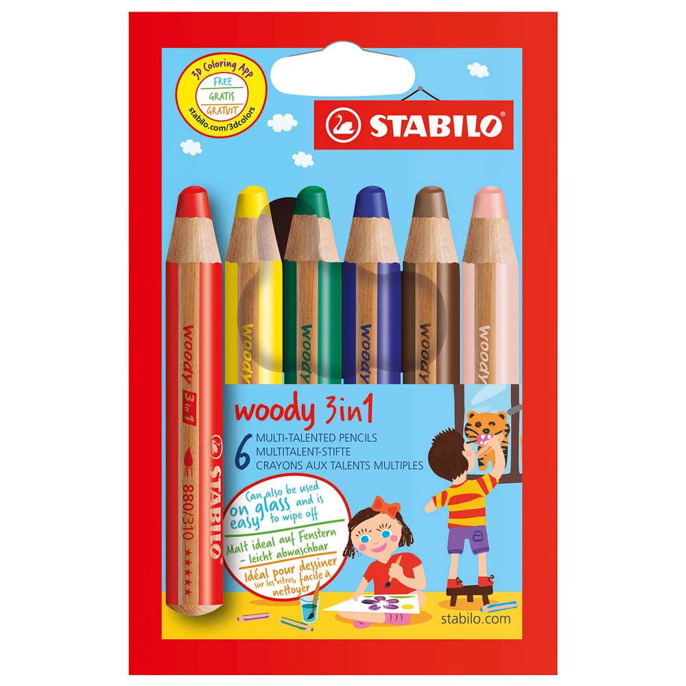 Stabilo Jumbo Buntstifte Woody (6er Set)