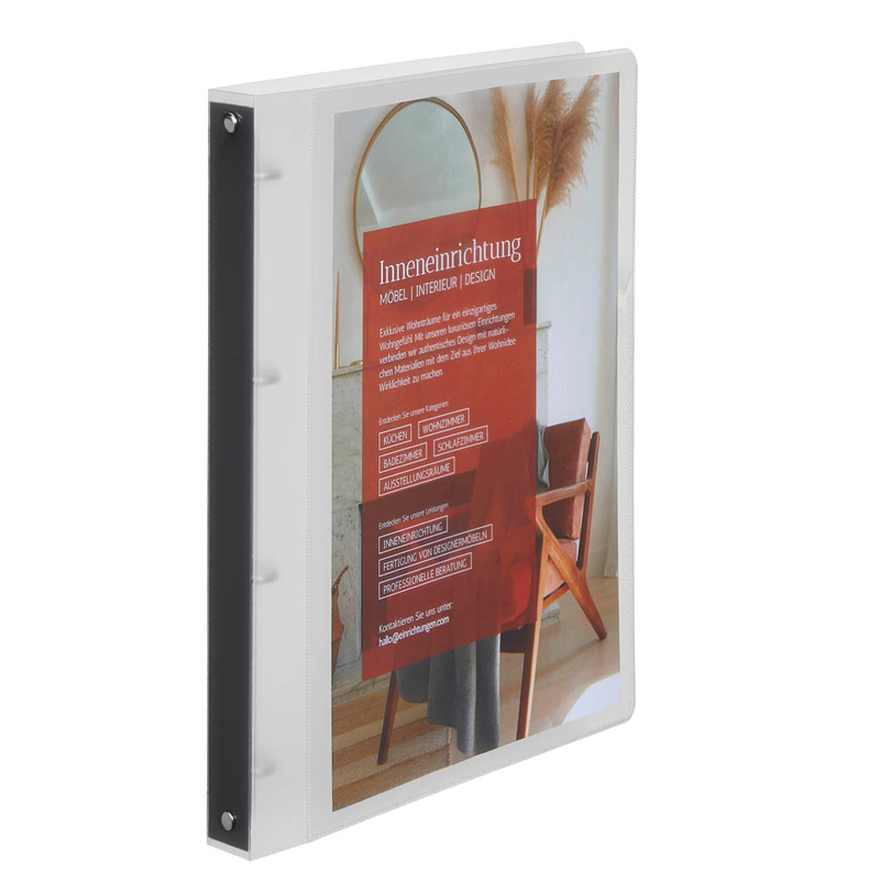 EICHNER Präsentationsringbuch 4-Ringe grau-transparent 2,5 cm DIN A4, 1 St.
