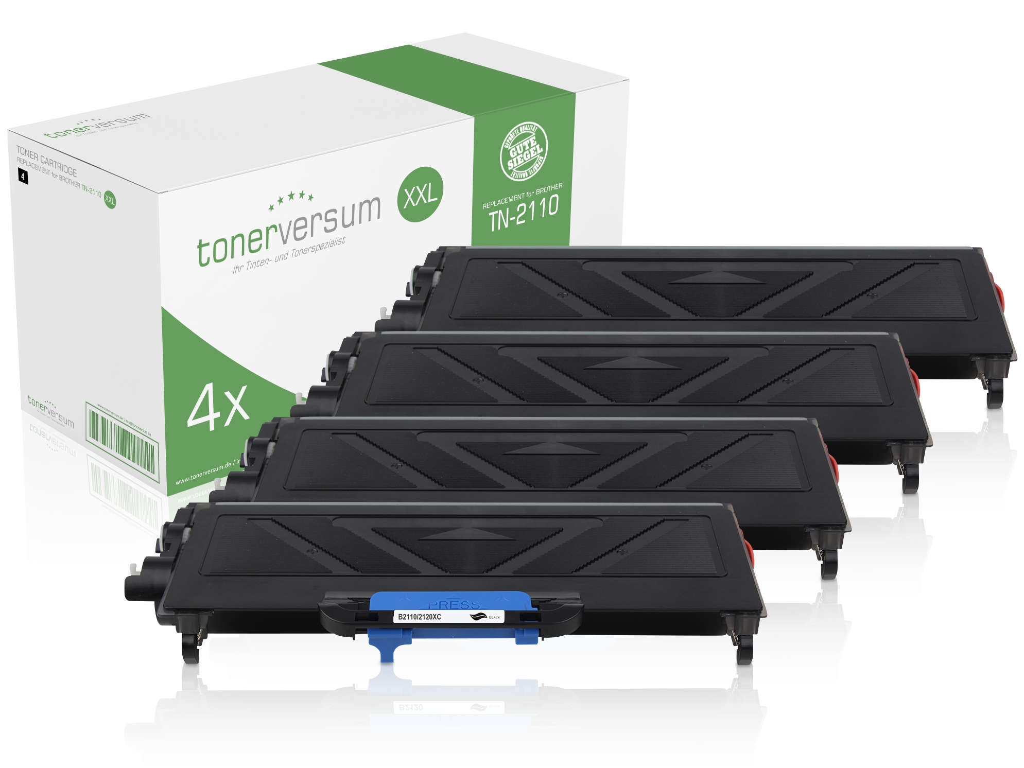 Alternativ zu Brother TN-2110 Toner Black XXL (4er Pack)