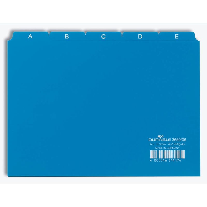 DURABLE Karteikartenregister A-Z blau