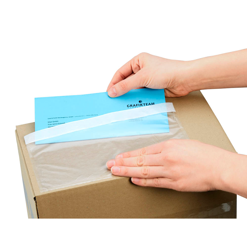 docuFIX® CLASSIC Lieferscheintaschen plus Kunststoff DIN lang 250 St.