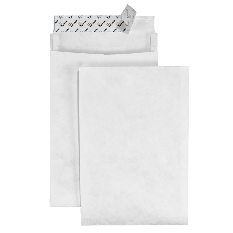 BONG Faltentaschen Tyvek® Expander DIN B4 ohne Fenster weiß mit 3,8 cm Falte, 100 St.